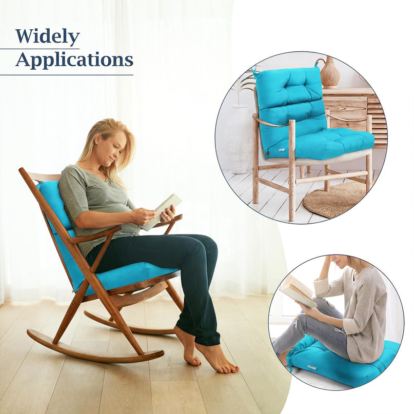 Giantex 4.5 Tufted Outdoor Patio Chair Cushion with 4 String Ties one and two pack