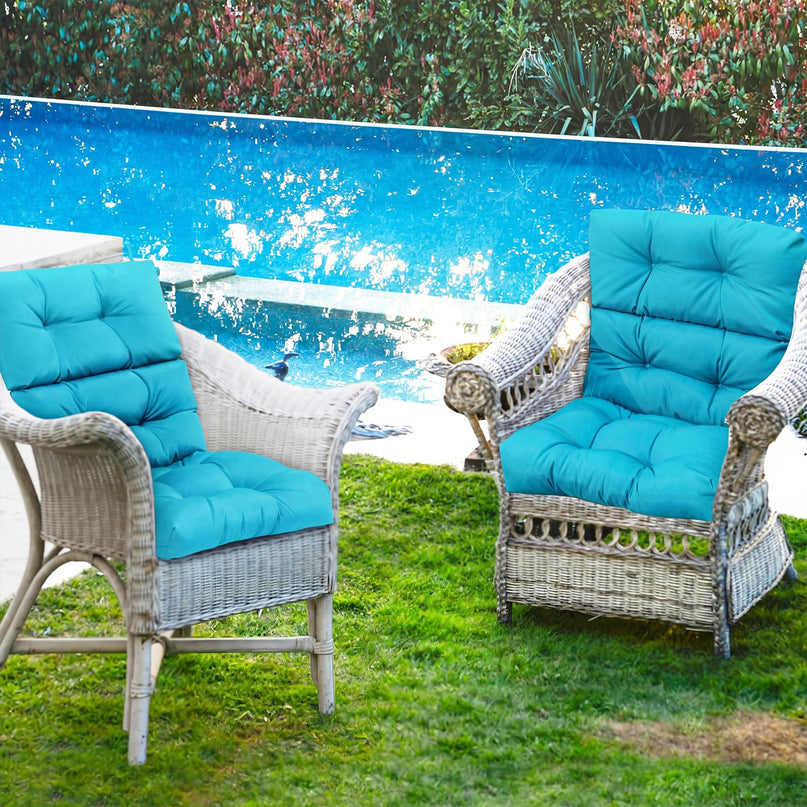 Giantex 4.5 Tufted Outdoor Patio Chair Cushion with 4 String Ties one and two pack
