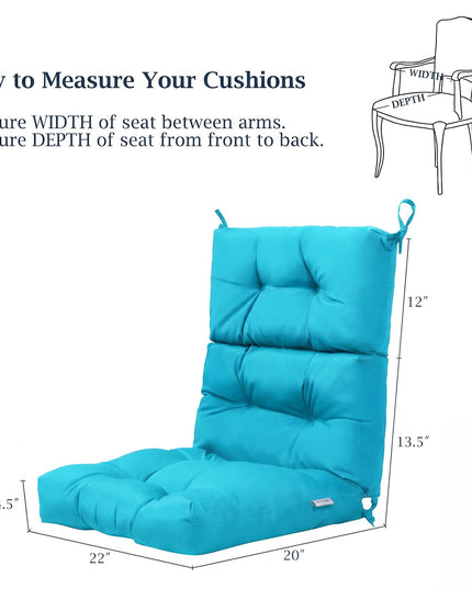 Giantex 4.5 Tufted Outdoor Patio Chair Cushion with 4 String Ties one and two pack