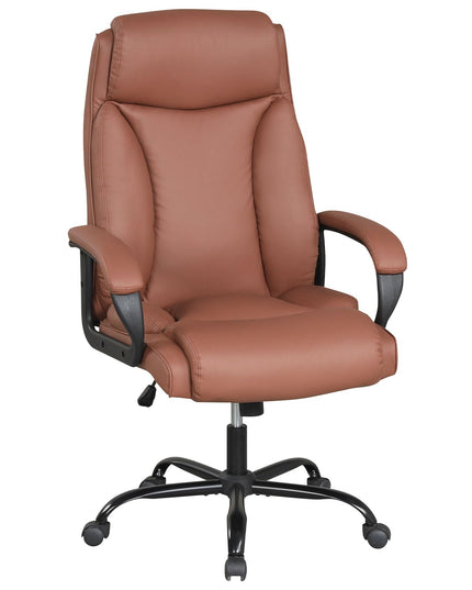 Chaise d'ordinateur pivotante à roulettes en cuir PVC Giantex (181 kg)