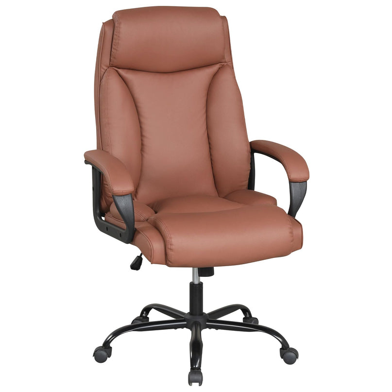 Chaise d'ordinateur pivotante à roulettes en cuir PVC Giantex (181 kg)