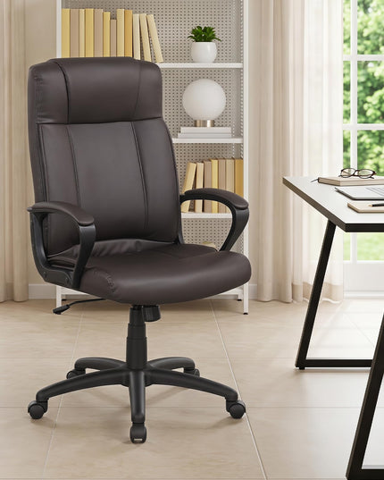 Giantex Faux Leather Office Chair Computer Desk Chair with Rocking Function