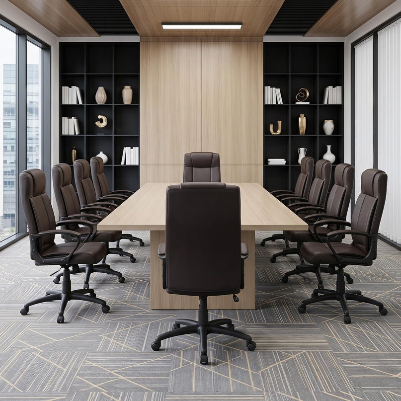 Giantex Faux Leather Office Chair Computer Desk Chair with Rocking Function