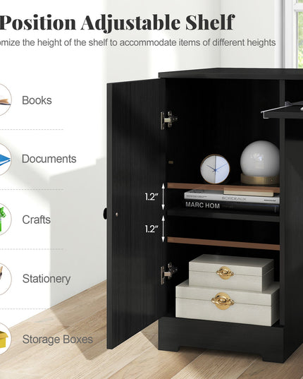 Giantex 66" L-Shaped Desk with Storage Drawers & Charging Station