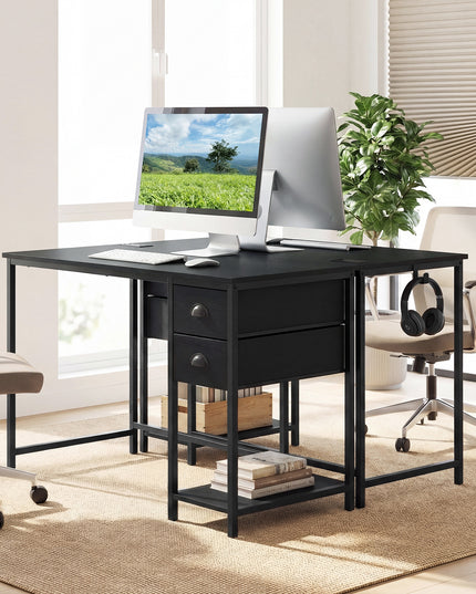 Giantex Computer Desk with Charging Station for Small Spaces