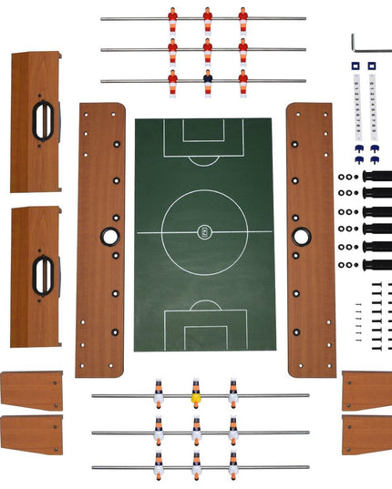 Giantex Foosball Table, 27in Mini Football Table Game w/ 2 Footballs, Score Keepers (Natural) - Giantexus