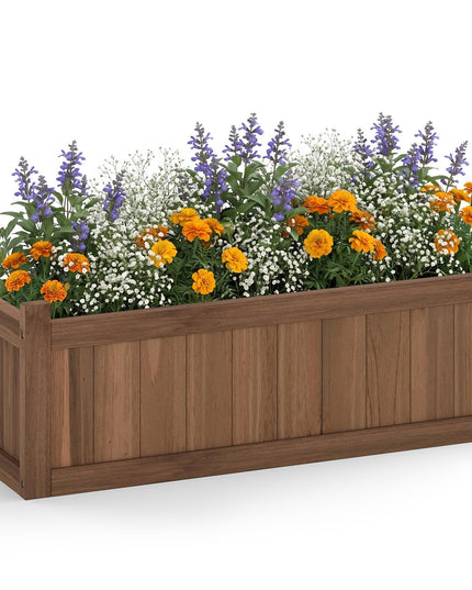 GIANTEX 27.5" Wooden Planter Box Folding Raised Garden Bed