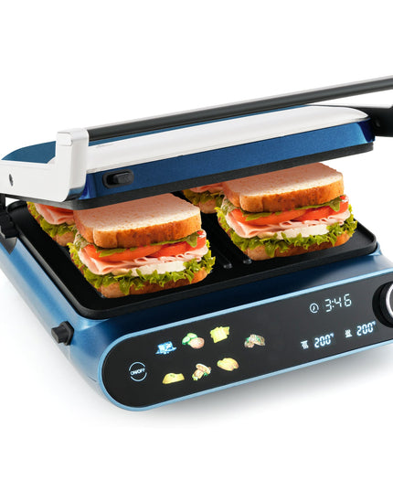 Giantex Panini Press Sandwich Maker, Electric Indoor Grill with 2 Removable & Dishwasher Safe Non-Stick Plates