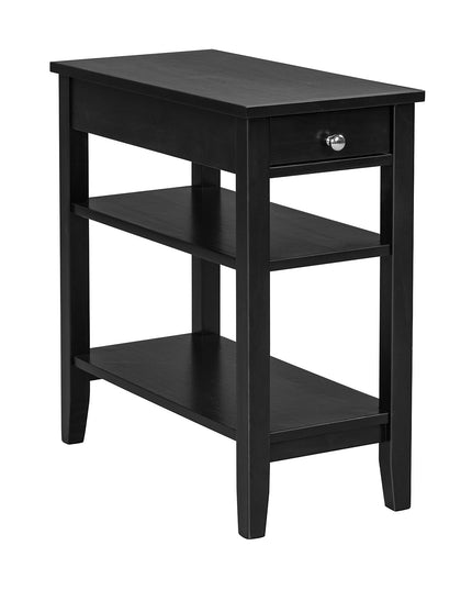 Giantex End Table Sofa Side Table with Drawer, 3-Tier Nightstand with Storage Shelves