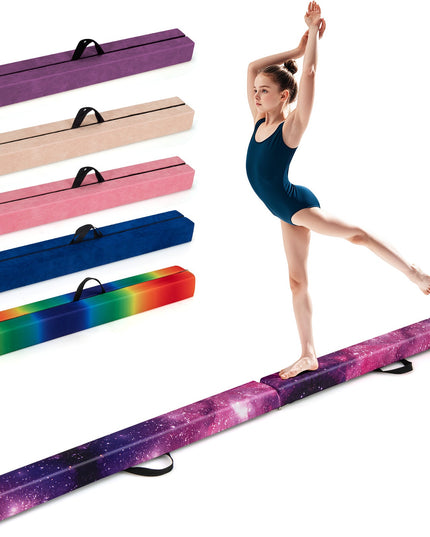Giantex 7 Ft Balance Beam, Folding Gymnastics Beam w/Carry Handles