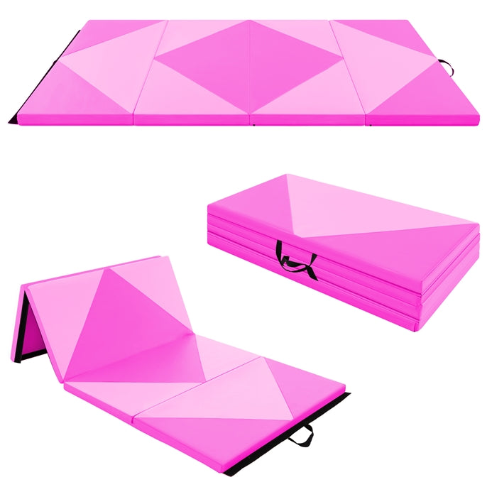 Giantex 4'x8'x2 Gymnastics Mat, Folding Anti-Tear Gymnastics Panel Mats