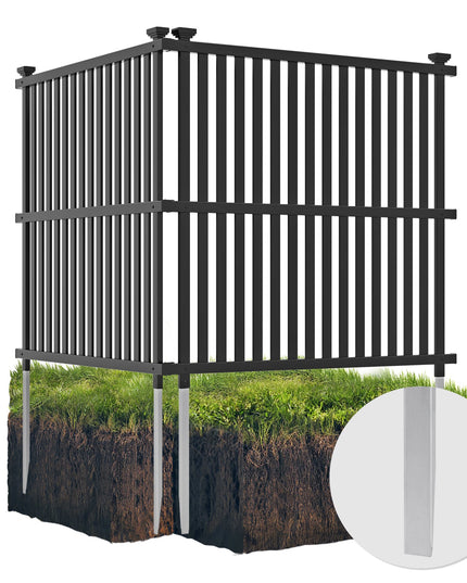 Giantex Air Conditioner Fence 2/4 Panels - 45''W x 45''H Outdoor Fence Privacy Screen with Metal Stakes