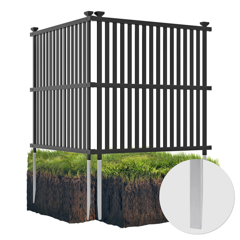 Giantex Air Conditioner Fence 2/4 Panels - 45''W x 45''H Outdoor Fence Privacy Screen with Metal Stakes