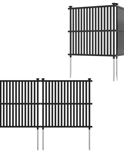 Giantex Air Conditioner Fence 2/4 Panels - 45''W x 45''H Outdoor Fence Privacy Screen with Metal Stakes