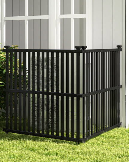 Giantex Air Conditioner Fence 2/4 Panels - 45''W x 45''H Outdoor Fence Privacy Screen with Metal Stakes