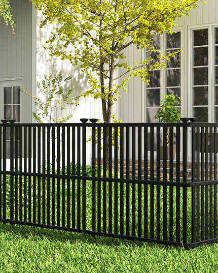 Giantex Air Conditioner Fence 2/4 Panels - 45''W x 45''H Outdoor Fence Privacy Screen with Metal Stakes