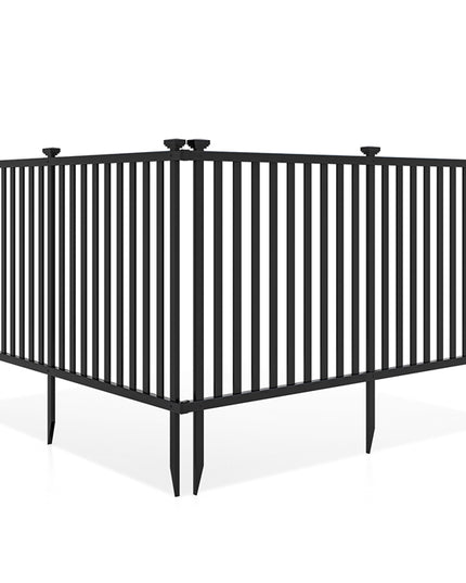 Clôture décorative de jardin Giantex en forme de piquets blancs - 2 panneaux, 203 cm (L) x 95 cm (H)