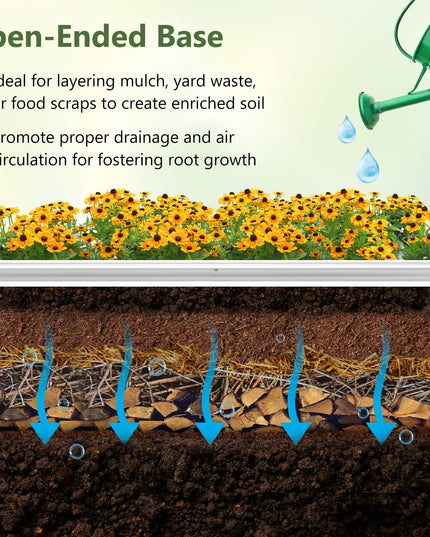 Giantex 6x3x2ft Steel Planter Raised Bed, Protective Edges, Vegetables, Flowers Fruit Herb