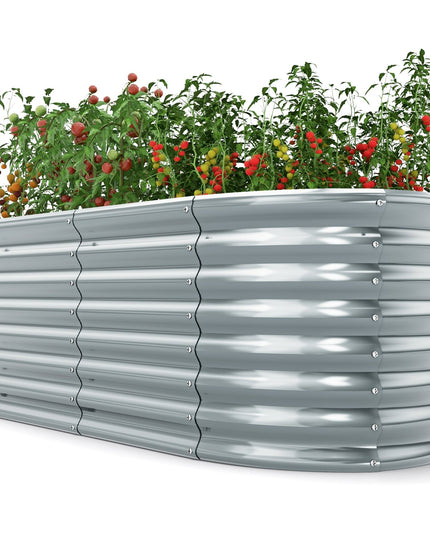 Giantex Raised Garden Bed, 65” x 32” x 24” Oval Metal Planter Box
