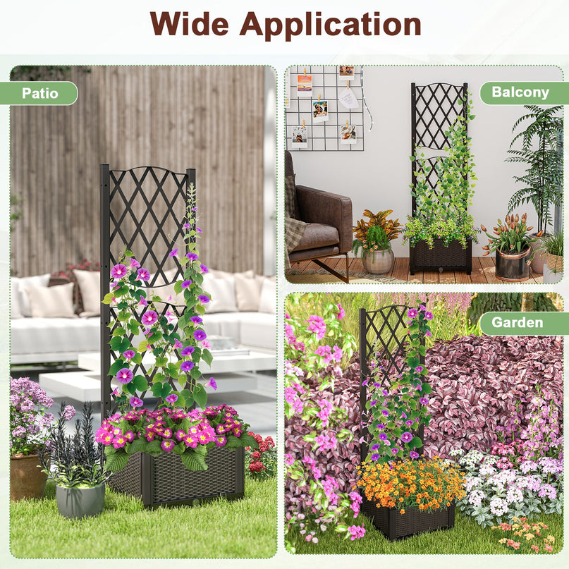 Giantex Raised Garden Bed with Trellis