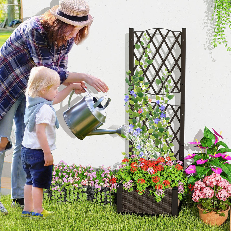 Giantex Raised Garden Bed with Trellis