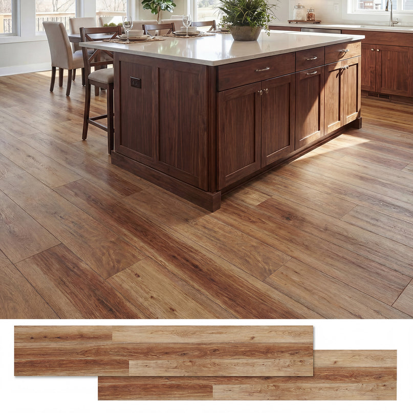 Giantex 24/48-Pack Vinyl Flooring Planks 36" x 6" 36/72 Sq.Ft