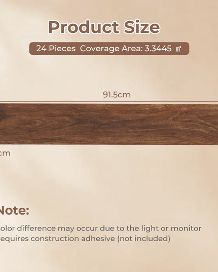 Giantex 24/48-Pack Vinyl Flooring Planks 36" x 6" 36/72 Sq.Ft