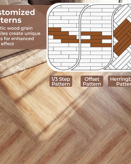 Giantex 24/48-Pack Vinyl Flooring Planks 36" x 6" 36/72 Sq.Ft