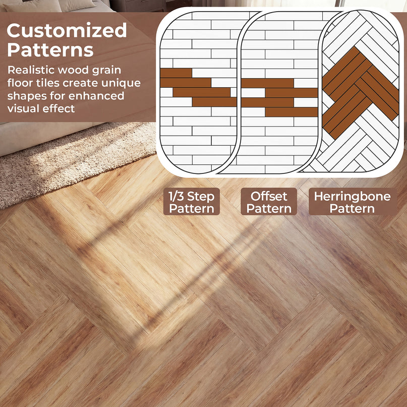 Giantex 24/48-Pack Vinyl Flooring Planks 36" x 6" 36/72 Sq.Ft