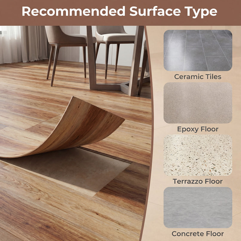 Giantex 24/48-Pack Vinyl Flooring Planks 36" x 6" 36/72 Sq.Ft