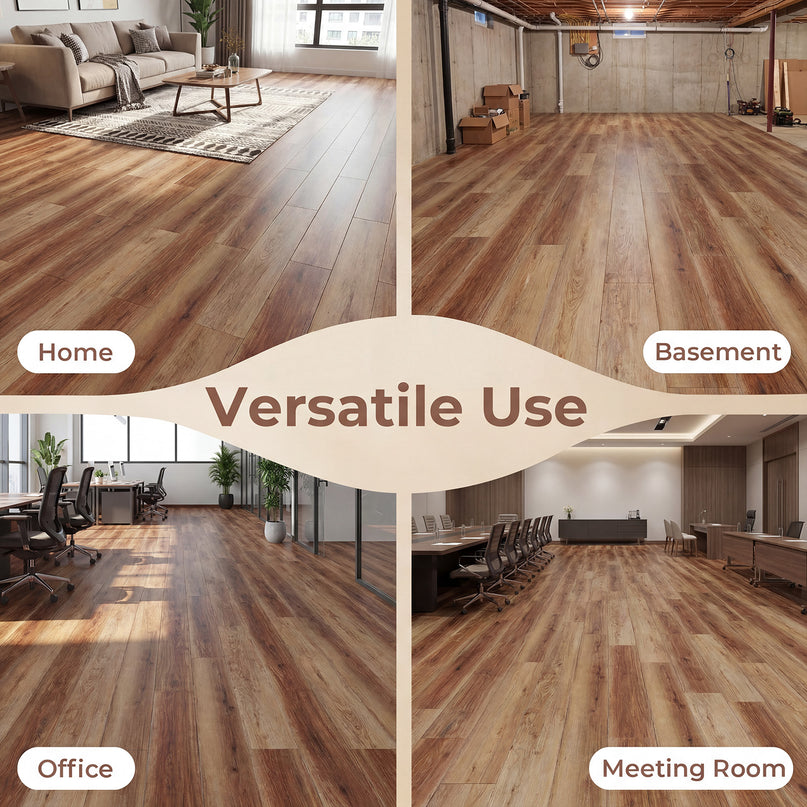 Giantex 24/48-Pack Vinyl Flooring Planks 36" x 6" 36/72 Sq.Ft