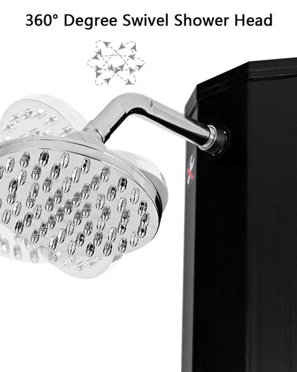 7.2Ft 9.3 Gallon 2-Section Solar Heated Shower W/Shower