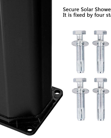 7.2Ft 9.3 Gallon 2-Section Solar Heated Shower W/Shower