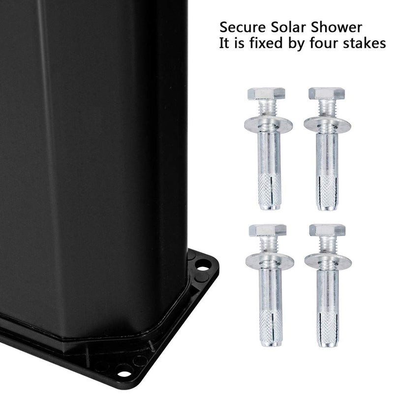 7.2Ft 9.3 Gallon 2-Section Solar Heated Shower W/Shower