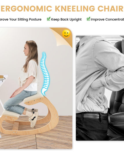 Giantex Ergonomic Kneeling Chair, Posture Chair for Desk with Cushion