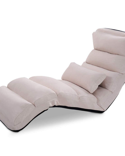 Folding Lazy Sofa Chair Stylish Sofa Couch Beds Lounge Chair W/Pillow