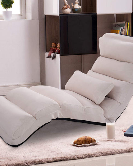 Folding Lazy Sofa Chair Stylish Sofa Couch Beds Lounge Chair W/Pillow