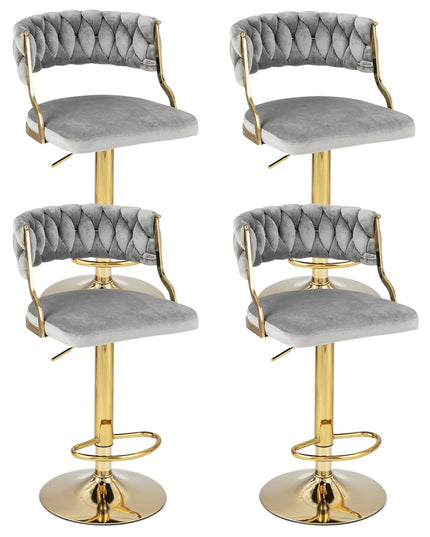 Giantex Swivel Adjustable Height Bar Stools Set of 2