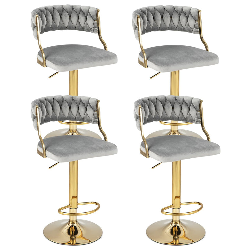 Giantex Swivel Adjustable Height Bar Stools Set of 2