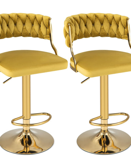 Giantex Swivel Adjustable Height Bar Stools Set of 2