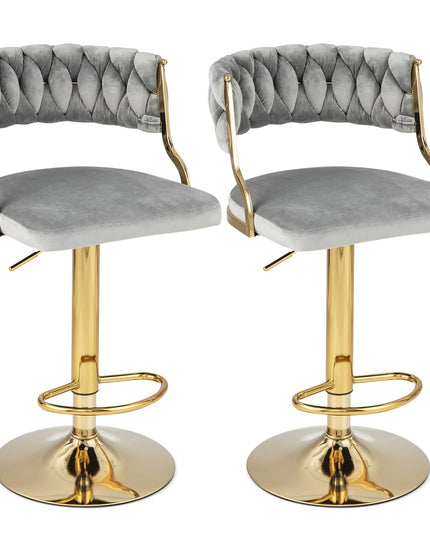 Giantex Swivel Adjustable Height Bar Stools Set of 2
