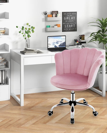 Giantex Velvet Office Desk Chair Pink