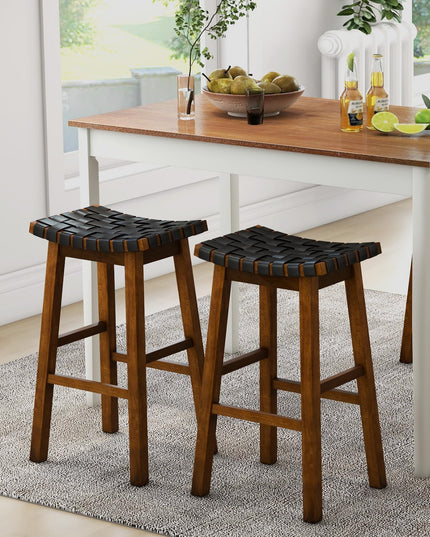 Giantex Woven Saddle Stools Set of 2