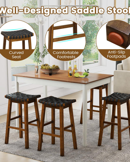 Giantex Woven Saddle Stools Set of 2
