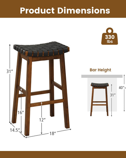 Giantex Woven Saddle Stools Set of 2