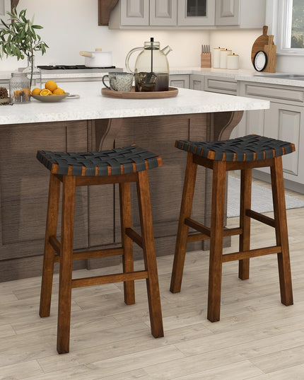 Giantex Woven Saddle Stools Set of 2