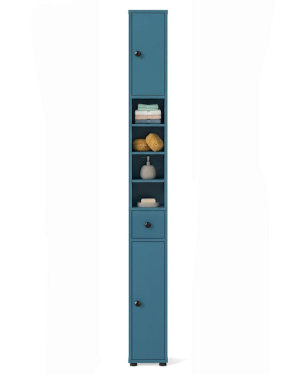 Giantex Slim Bathroom Storage Cabinet - 71" Tall Narrow Floor Cabinet Cupboard with 2 Doors (1/2)