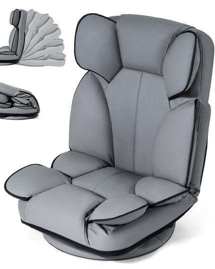 Giantex 360° Swivel Floor Gaming Chair with 6-Position Adjustable Backrest & Sponge Filling