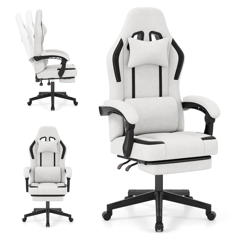 Giantex Ergonomic Video Game Chair w/Footrest Lumbar Support Headrest