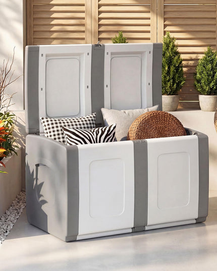Giantex Outdoor Deck Box 53 Gallon Patio Container with Lockable Lid